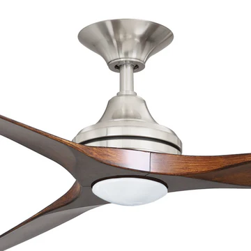 Ceiling fan Spitfire AC D60 Chrome Base Koa Blades 17w LED Light
