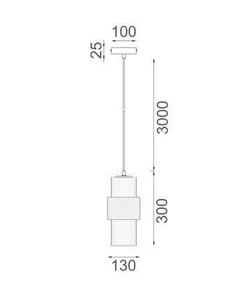 Pendant lamp Hueca E27 72W AMB Pendant lamp Hueca E27 72W AMB