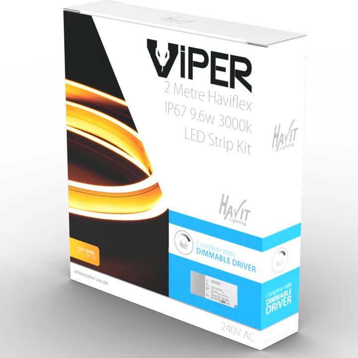 Viper Haviflex 9.6w Per Metre 2m LED Strip kit 3000k