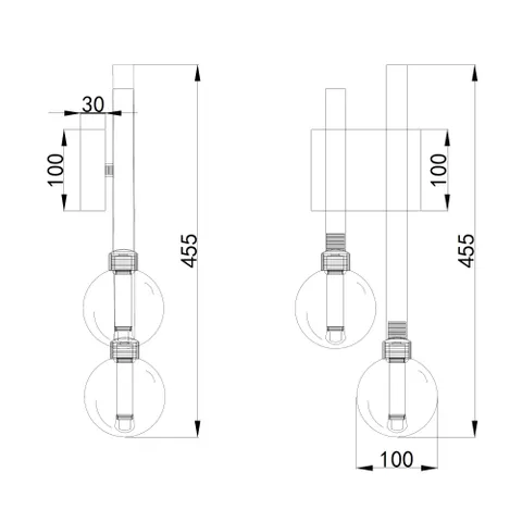 Wall light Meteor 2 light LED 6W 3K GL