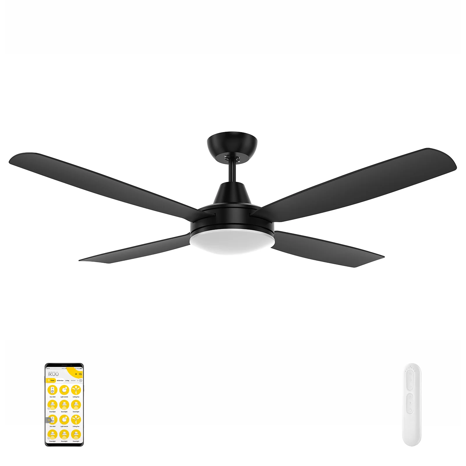 Ceiling fan Nemoi DC D54 Ikuu Smart Wi-Fi with LED 18W BL