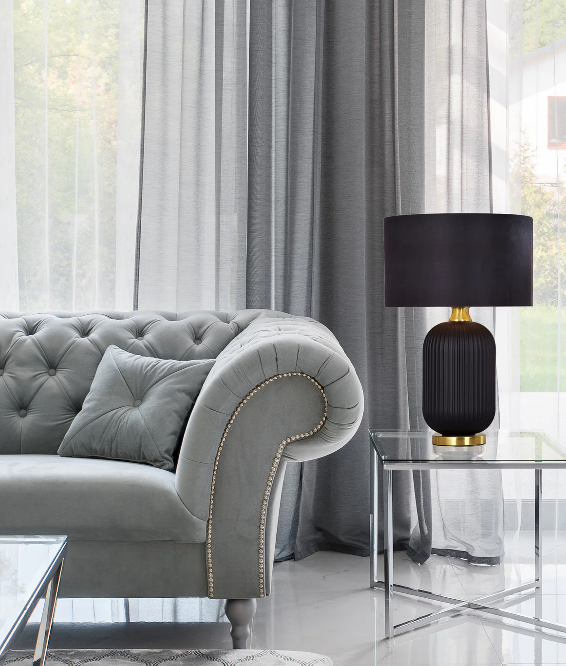 Table lamp LUSSO E27 Large base BLK