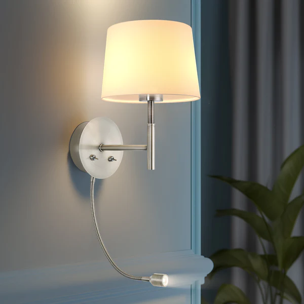 Wall Light Riley Satin Chrome