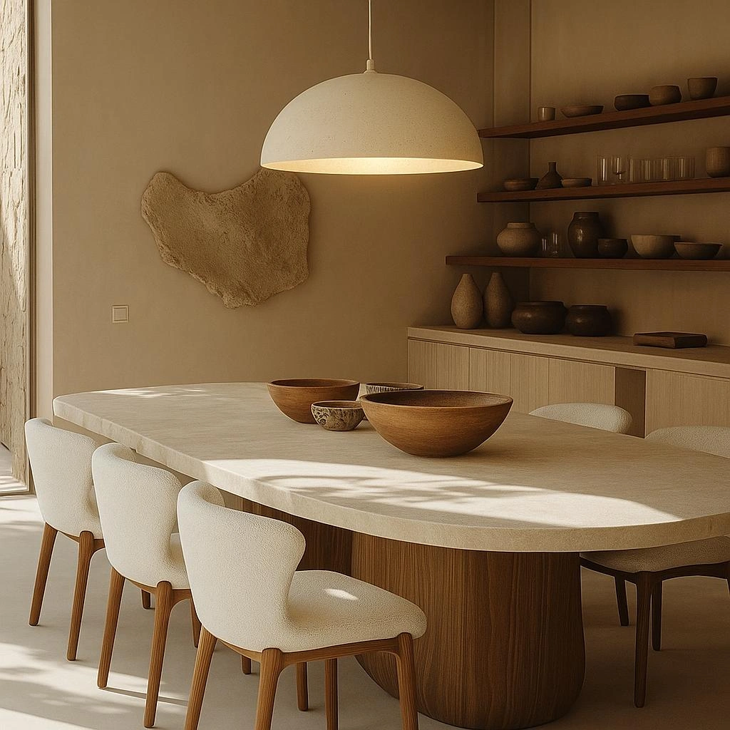 Pendant lamp Clay Natural E27