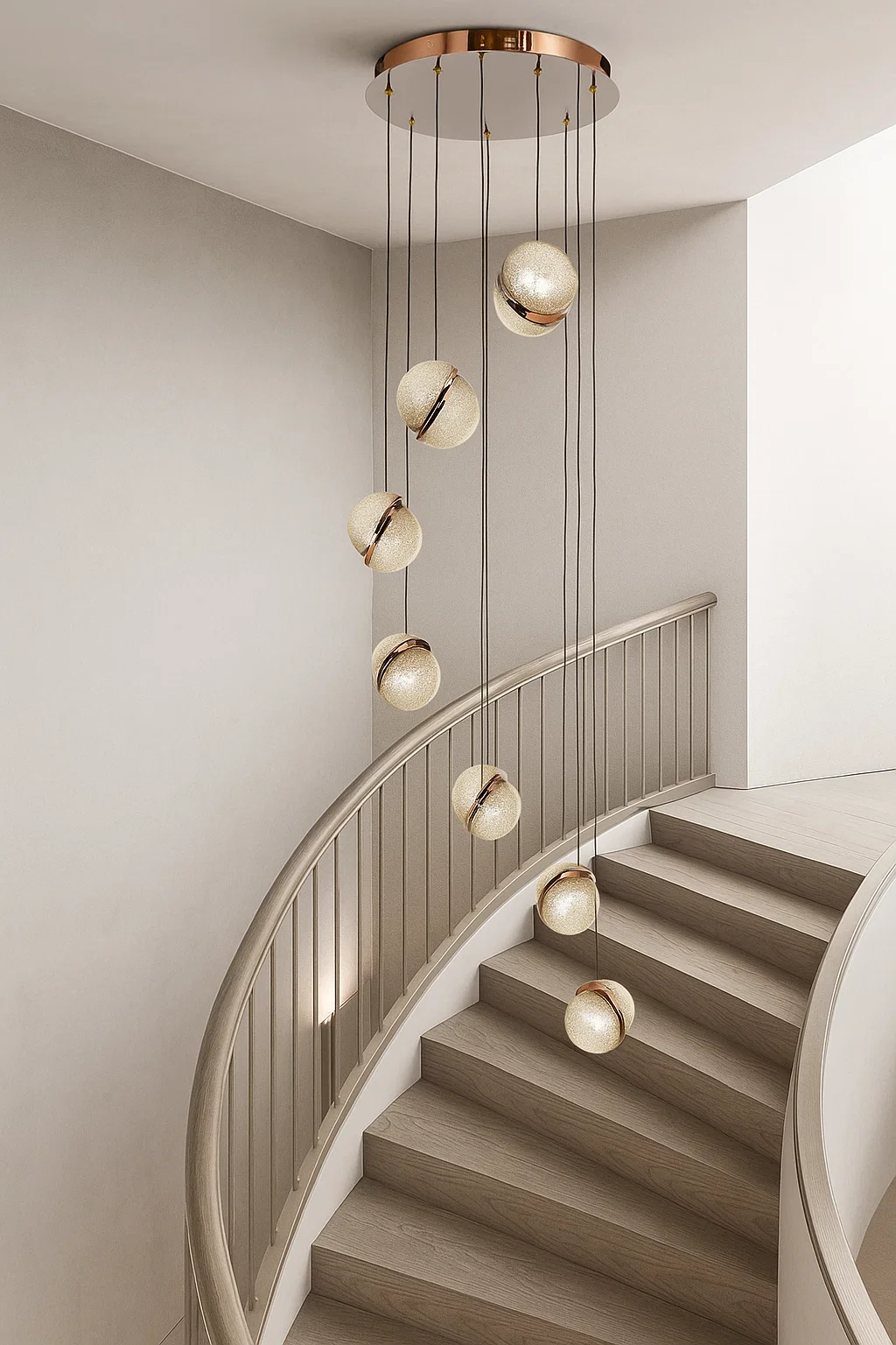 Pendant lamp Saturn 7 LED 40W CCT Dim D42 Rose Gold remote Pendant lamp Saturn 7 LED 40W CCT Dim D42 Rose Gold remote