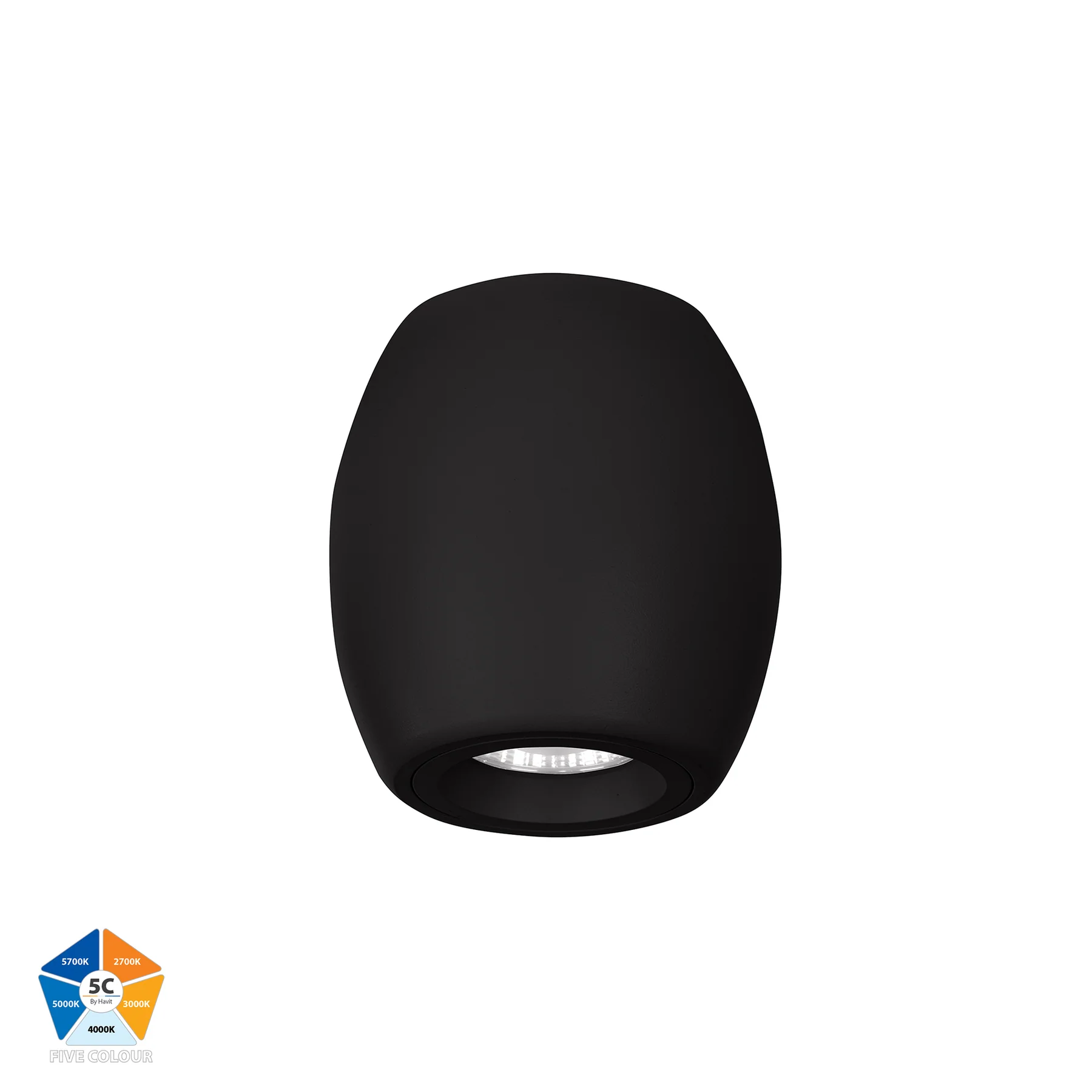 Surface downlight Nella 7W 240V 5CCT LED BLK