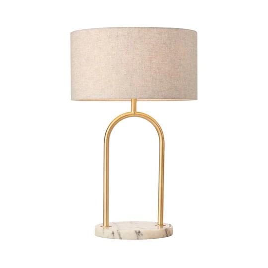 Table lamp Banks Brass & White Marble Table lamp Banks Brass & White Marble