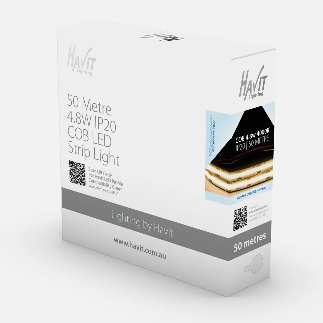 LED Strip Roll COB Dotless LED 4.8w 4K IP20 50m