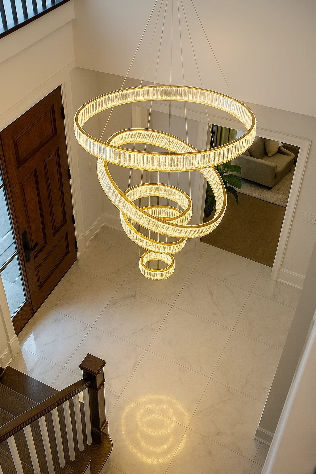 Pendant lamp Crystal Ring 5 GL LED 55W GD