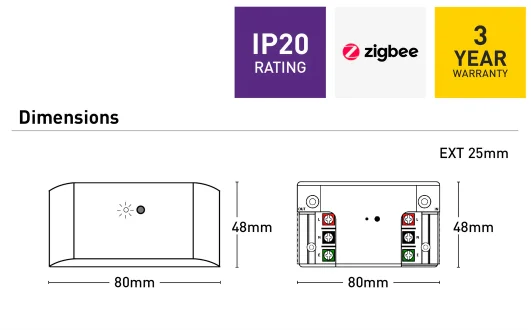 Ikuü Smart Zigbee Wi-Fi Inline Switch