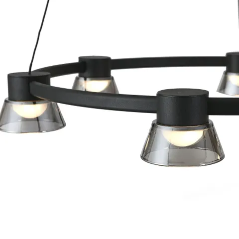 Pendant lamp Rocket LED 30W 3CCT D60 Dim BLK