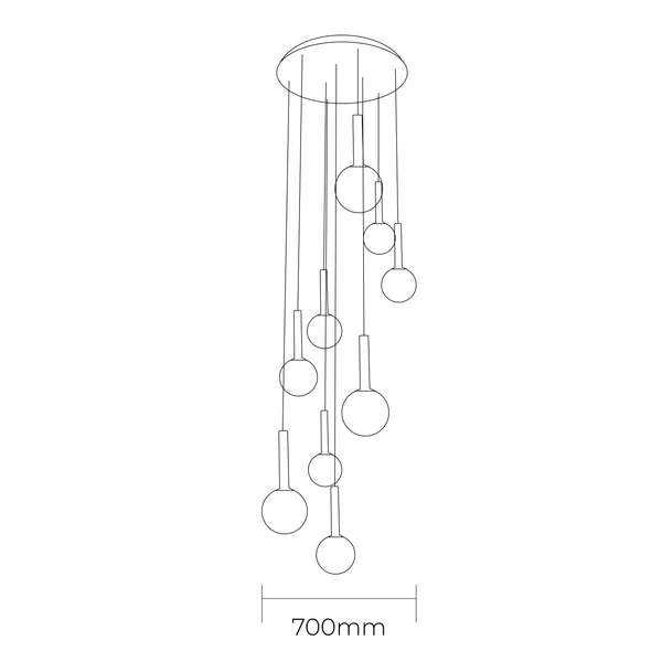 Pendant lamp Vetra LED D70 GD