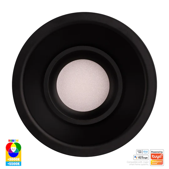 Recessed Downlight Prime RGB CCT LED 12W IP54 WIFI BLK