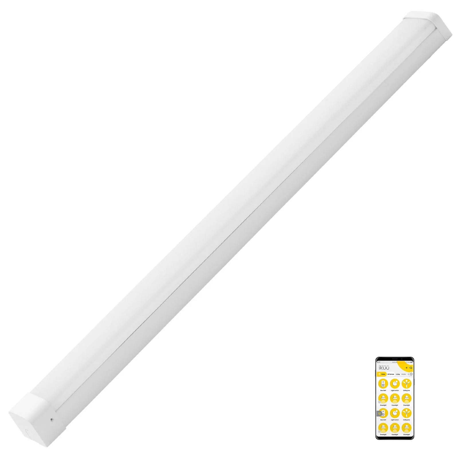 Batten Light Ford Ikuü Smart Wi-Fi LED 40W CCT Dim L123 WHT