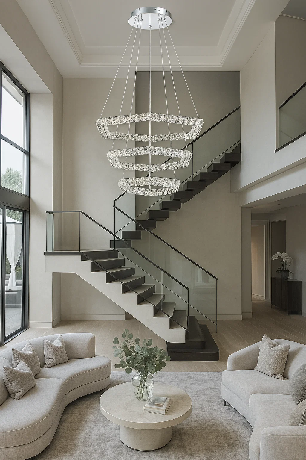 Pendant lamp Comb 3 LED 33W CCT Dim D60 CHR remote Pendant lamp Comb 3 LED 33W CCT Dim D60 CHR remote