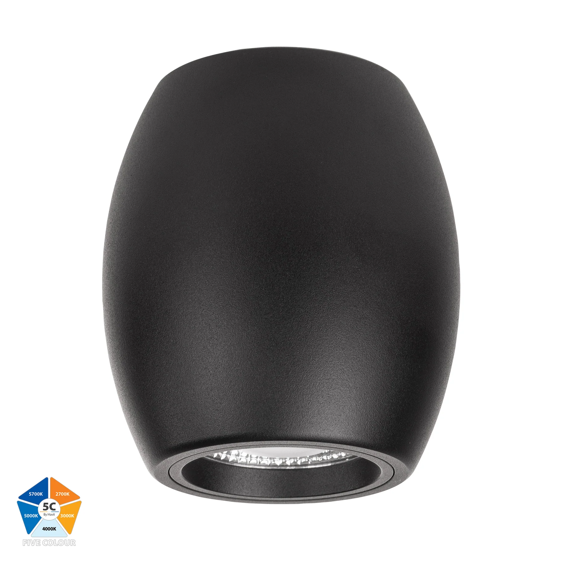 Surface downlight Nella 12W 240V 5CCT LED BLK