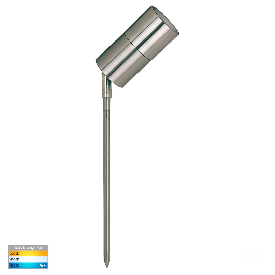 Garden light Fortis Stainless Steel TRI Colour Single Adjustable LED HV1409T IP54