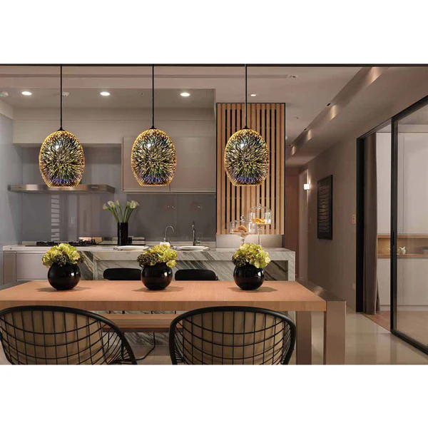 Pendant Light Moravian Glass Oval E27 D20 COP Pendant Light Moravian Glass Oval E27 D20 COP