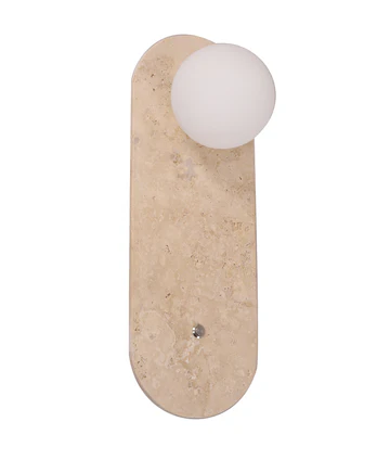 Wall Light POI1 Oblong Travertine Base G9