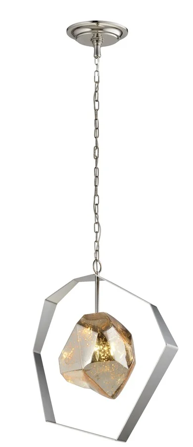 Pendant lamp METEORA1 E27 silver