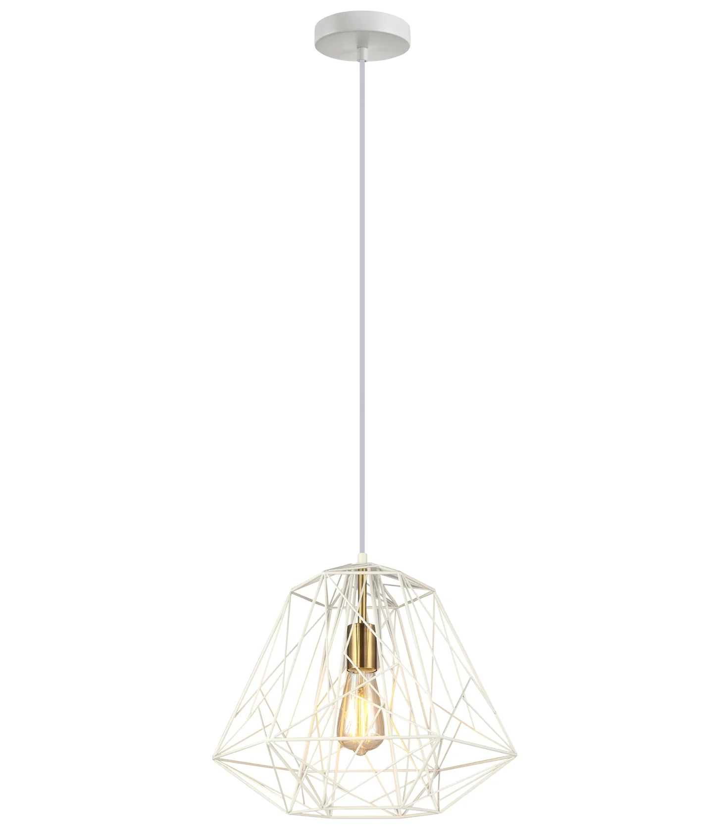 Pendant lamp MARTE Geometric Design White
