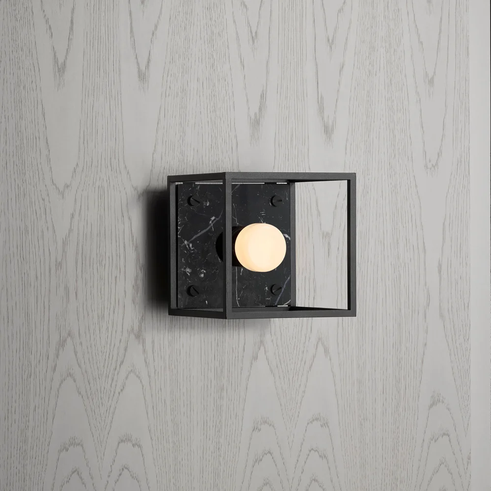 Wall light Caged Small Black Marble e27 Wall light Caged Small Black Marble e27