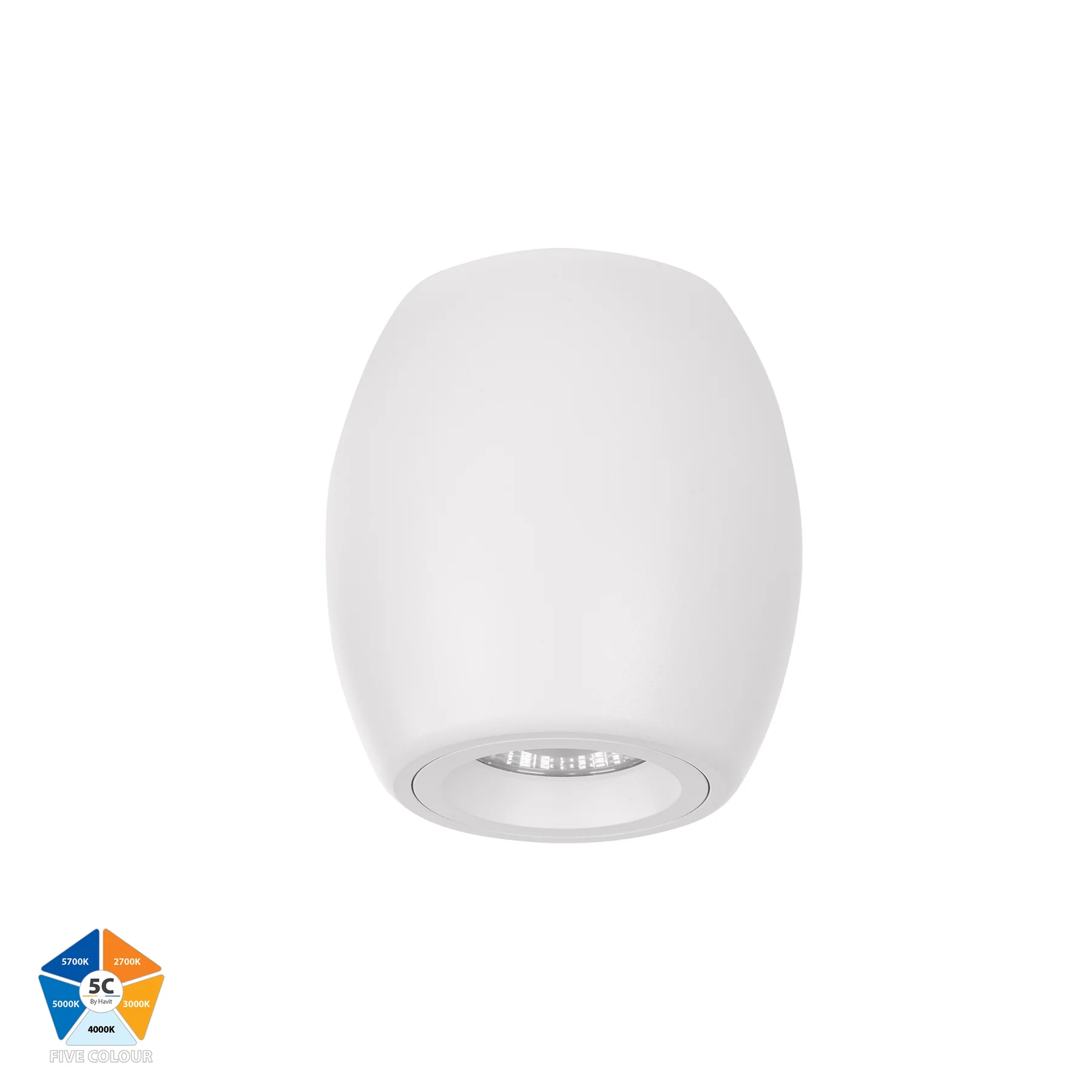 Surface downlight Nella 7W 240V 5CCT LED WHT
