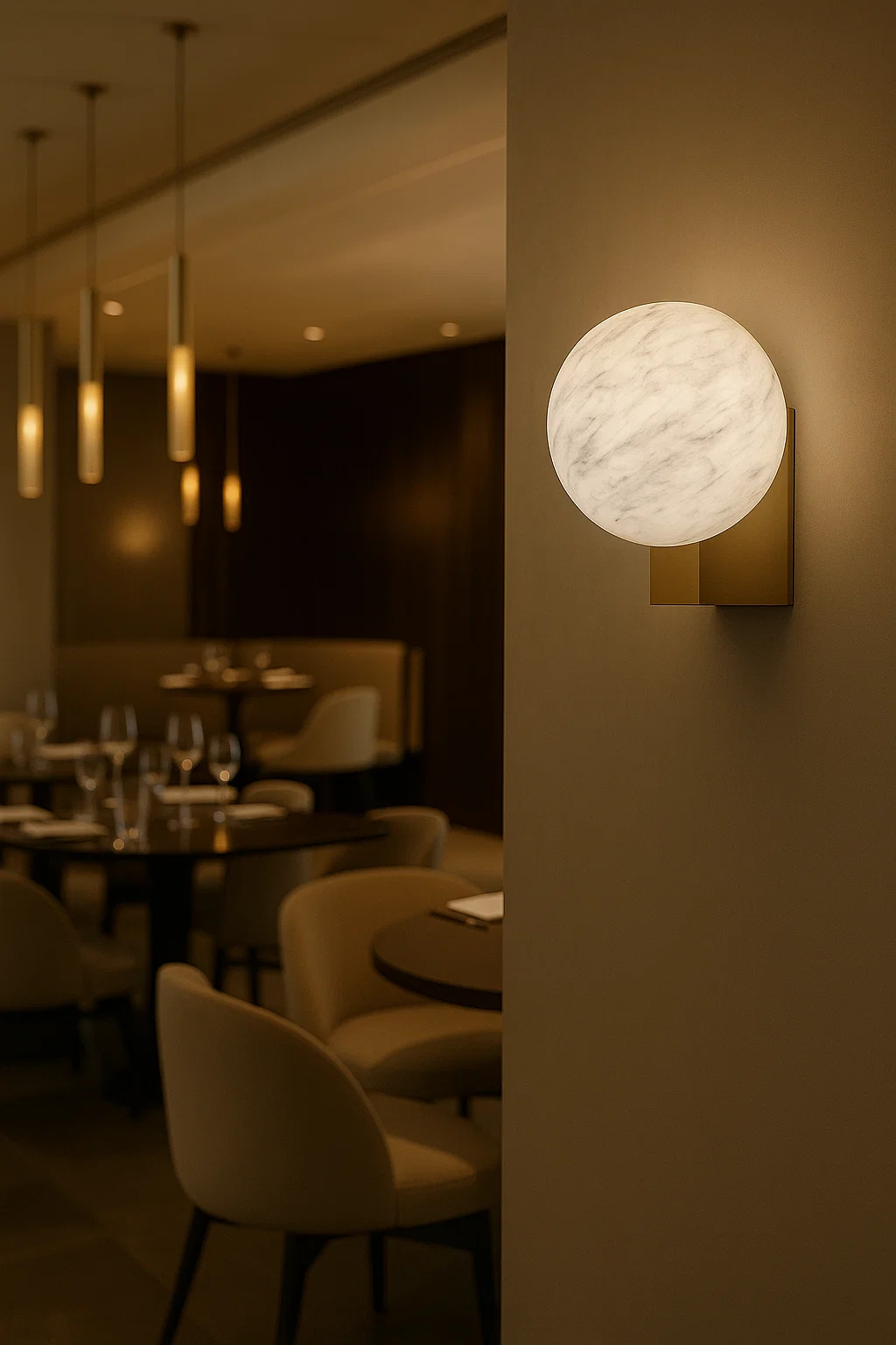 Wall light Movera 1 Alabaster Spanish Marble LED 5W BRS