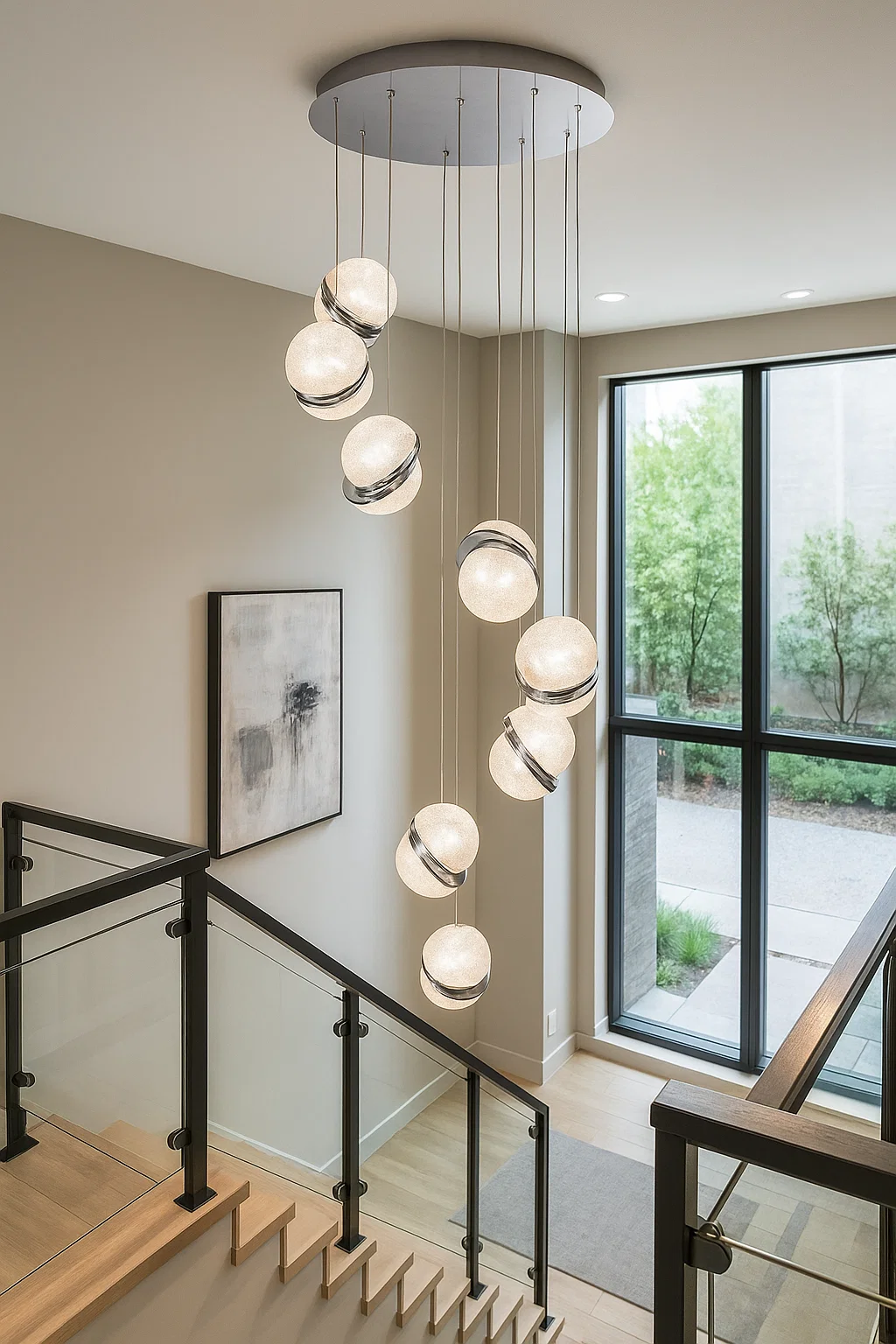 Pendant lamp Uranus 7 LED 40W CCT Dim D42 CHR remote Pendant lamp Uranus 7 LED 40W CCT Dim D42 CHR remote