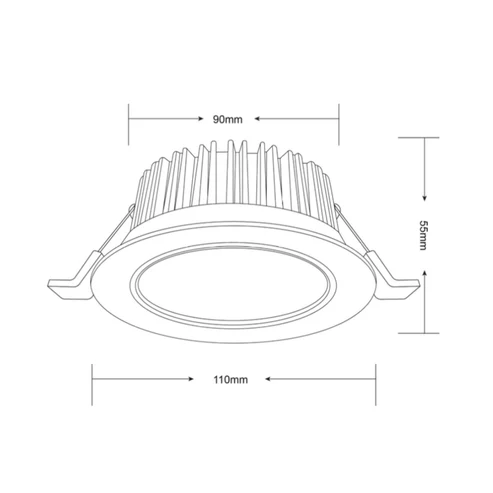 Recessed Downlight Infinite 207 COB LED 12W 3CCT BLK Recessed Downlight Infinite 207 COB LED 12W 3CCT BLK