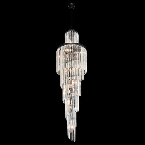 Pendant lamp Chanel S High Quality K9 Crystal 15xE14 D400 BLK Pendant lamp Chanel S High Quality K9 Crystal 15xE14 D400 BLK