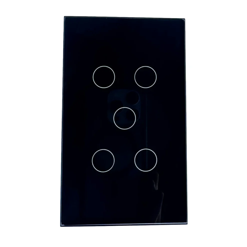 Wall Switch 5 Gang Zigbee Wifi BLK