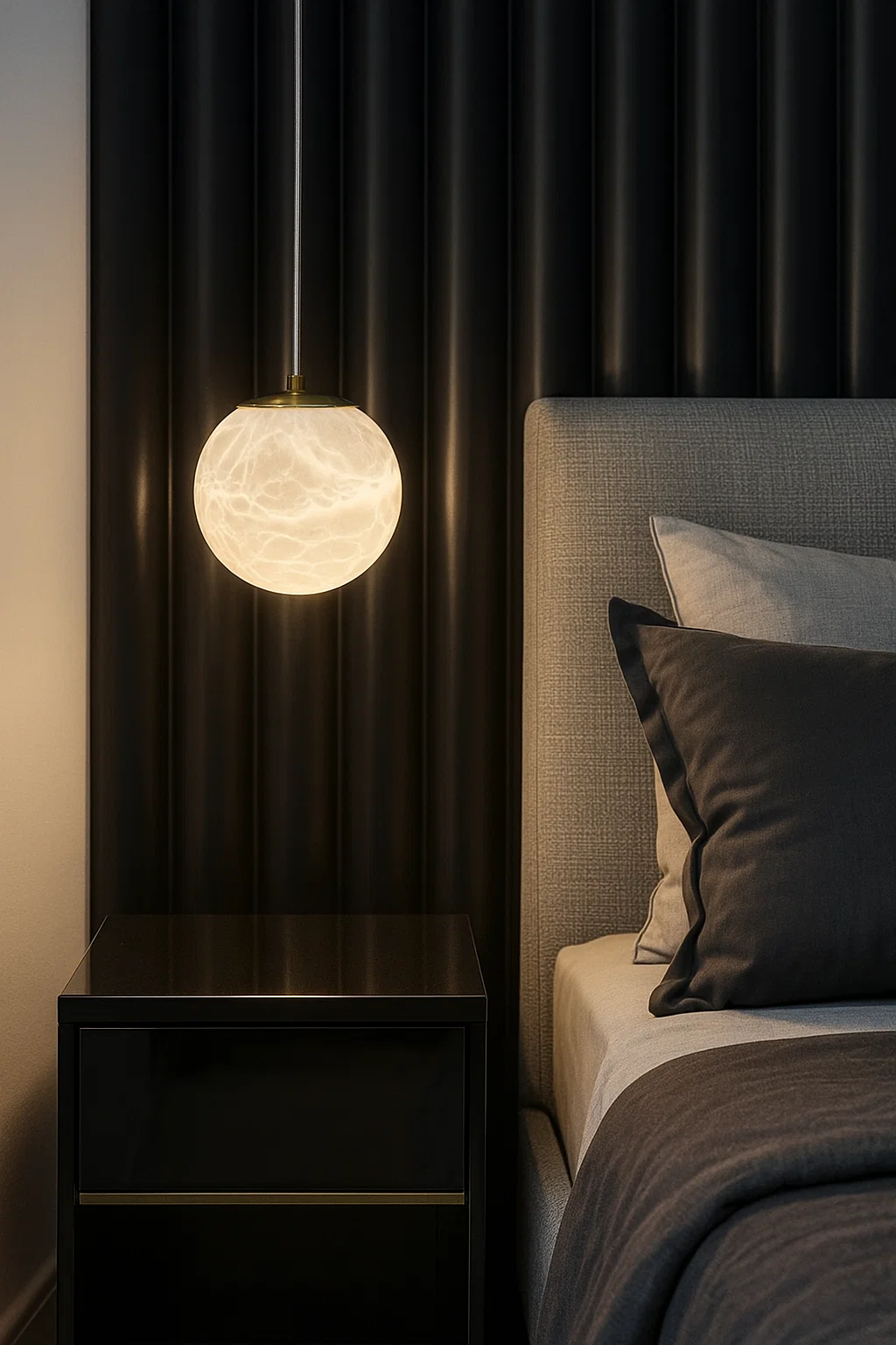 Pendant lamp Molina S1 Alabaster Spanish Marble G9 BRS Pendant lamp Molina S1 Alabaster Spanish Marble G9 BRS