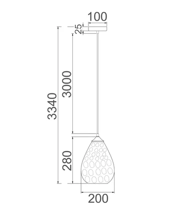 Pendant lamp Chuva E27 72W BLK Pendant lamp Chuva E27 72W BLK
