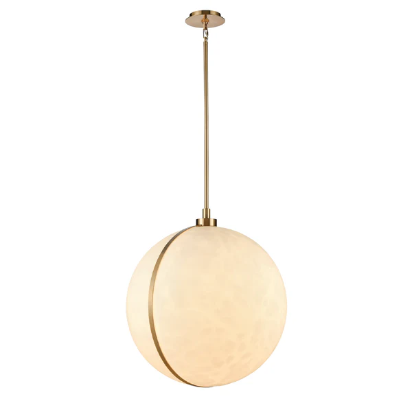 Pendant lamp Gleam Marble Alabaster E27 BRS Pendant lamp Gleam Marble Alabaster E27 BRS