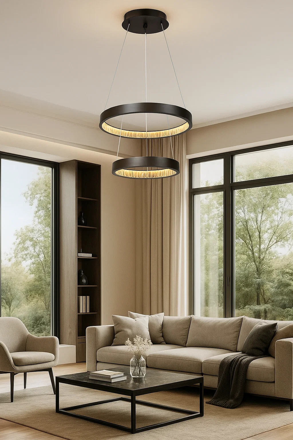 Pendant lamp Margo 2 tier LED 52W 3K BRZ Pendant lamp Margo 2 tier LED 52W 3K BRZ
