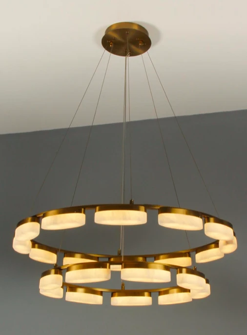 Pendant lamp Millares 2 Alabaster Spanish Marble LED 63W CCT Dim BRS