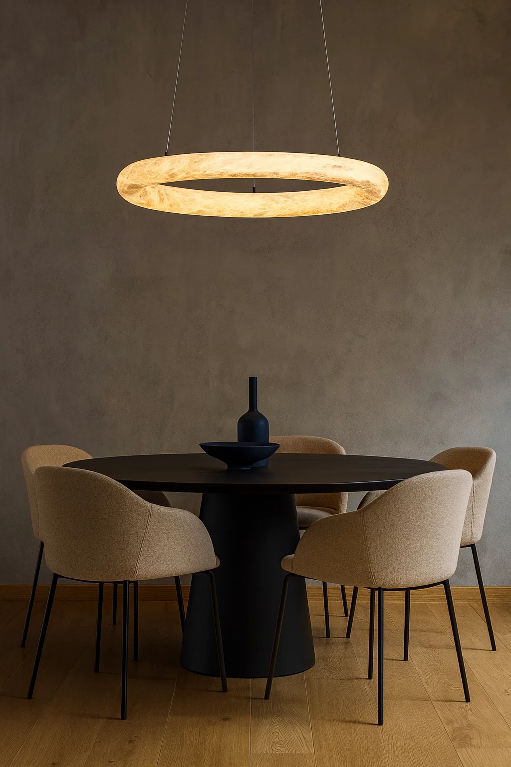 Pendant lamp Aragon P2 Alabaster Spanish Marble LED 50W CCT Remote BRS