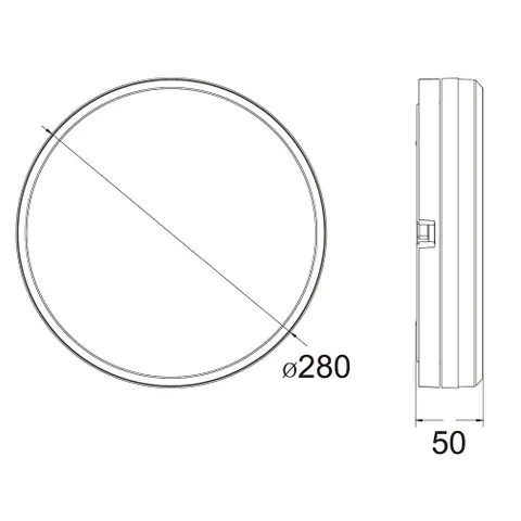 Ceiling light Hektor-280 IP65 LED 40W 3CCT GL Ceiling light Hektor-280 IP65 LED 40W 3CCT GL