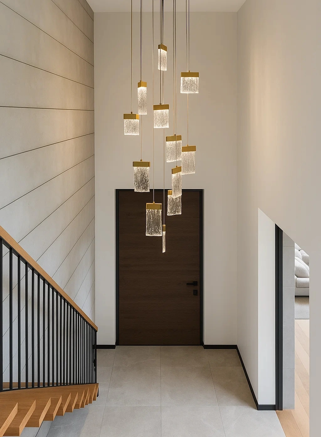 Pendant lamp Mira LED 96W D60 gold