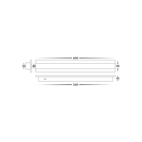 Wall light Barline LED 18W Tricol IP65 60cm WHT