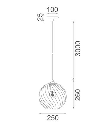 Pendant lamp Espiral E27 72W COF Pendant lamp Espiral E27 72W COF