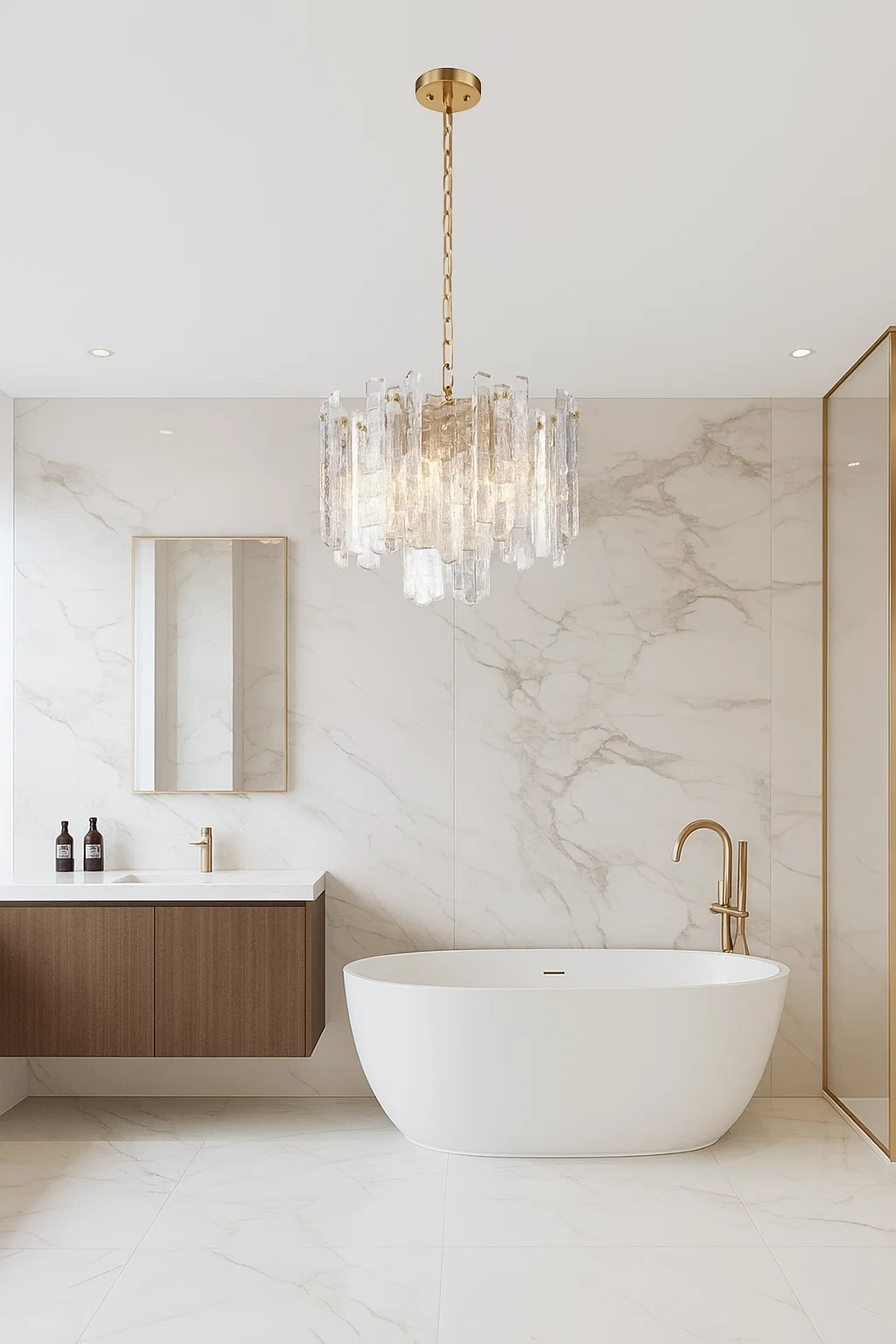 Pendant lamp Riviera 5lt E27 GLD