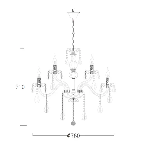 Chandelier Bromley Crystal K9 12 light GL Chandelier Bromley Crystal K9 12 light GL