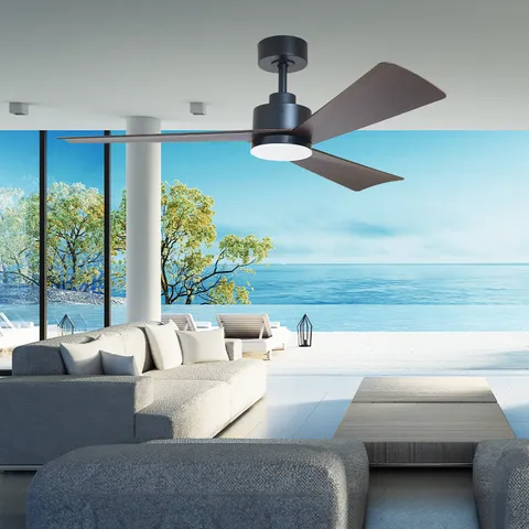 Ceiling Fan Bronte 52 DC LED 20W 3CCT BLK WLN