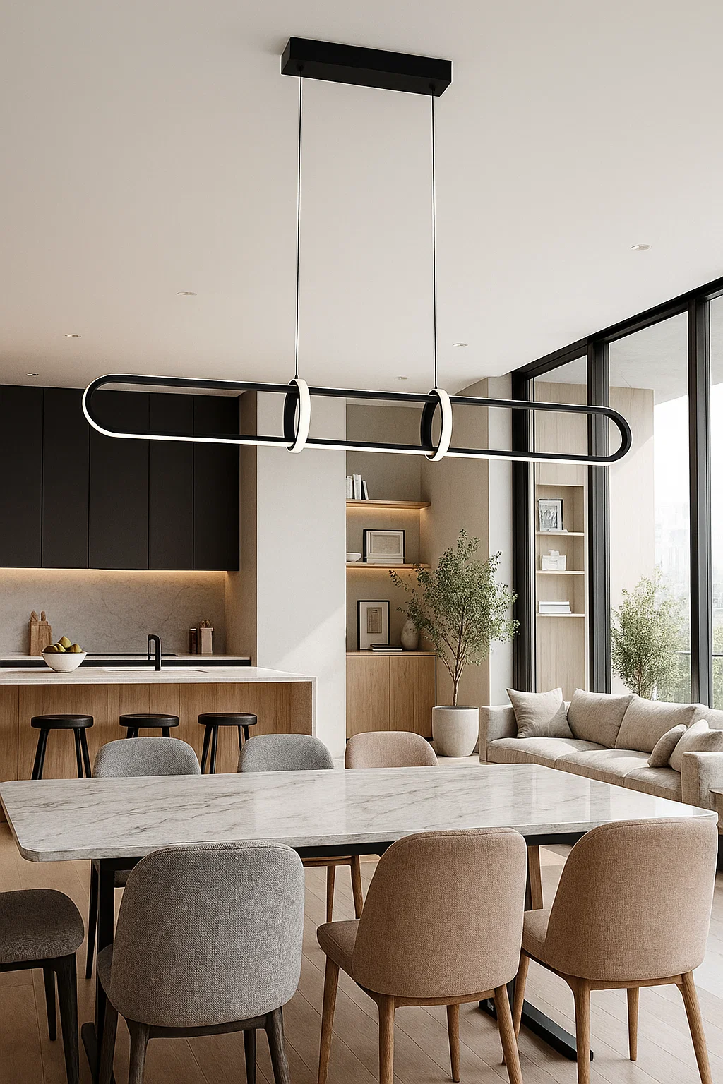 Pendant lamp Aura L1 LED 45W 3CCT L150 BK Pendant lamp Aura L1 LED 45W 3CCT L150 BK