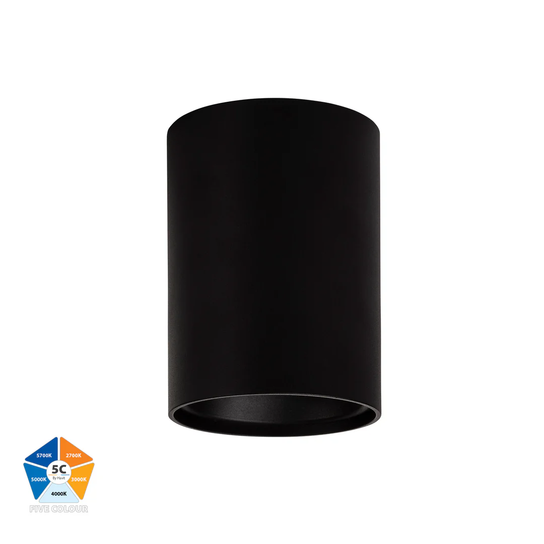 Surface downlight Nella BLK 5CCT LED 12W IP54 Surface downlight Nella BLK 5CCT LED 12W IP54