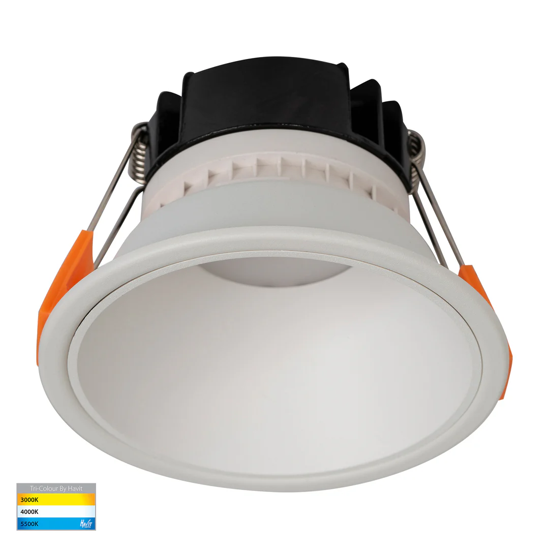 Recessed downlight Gleam WHT with WHT Insert 3CCT Fixed Deep LED 9W IP54 Recessed downlight Gleam WHT with WHT Insert 3CCT Fixed Deep LED 9W IP54