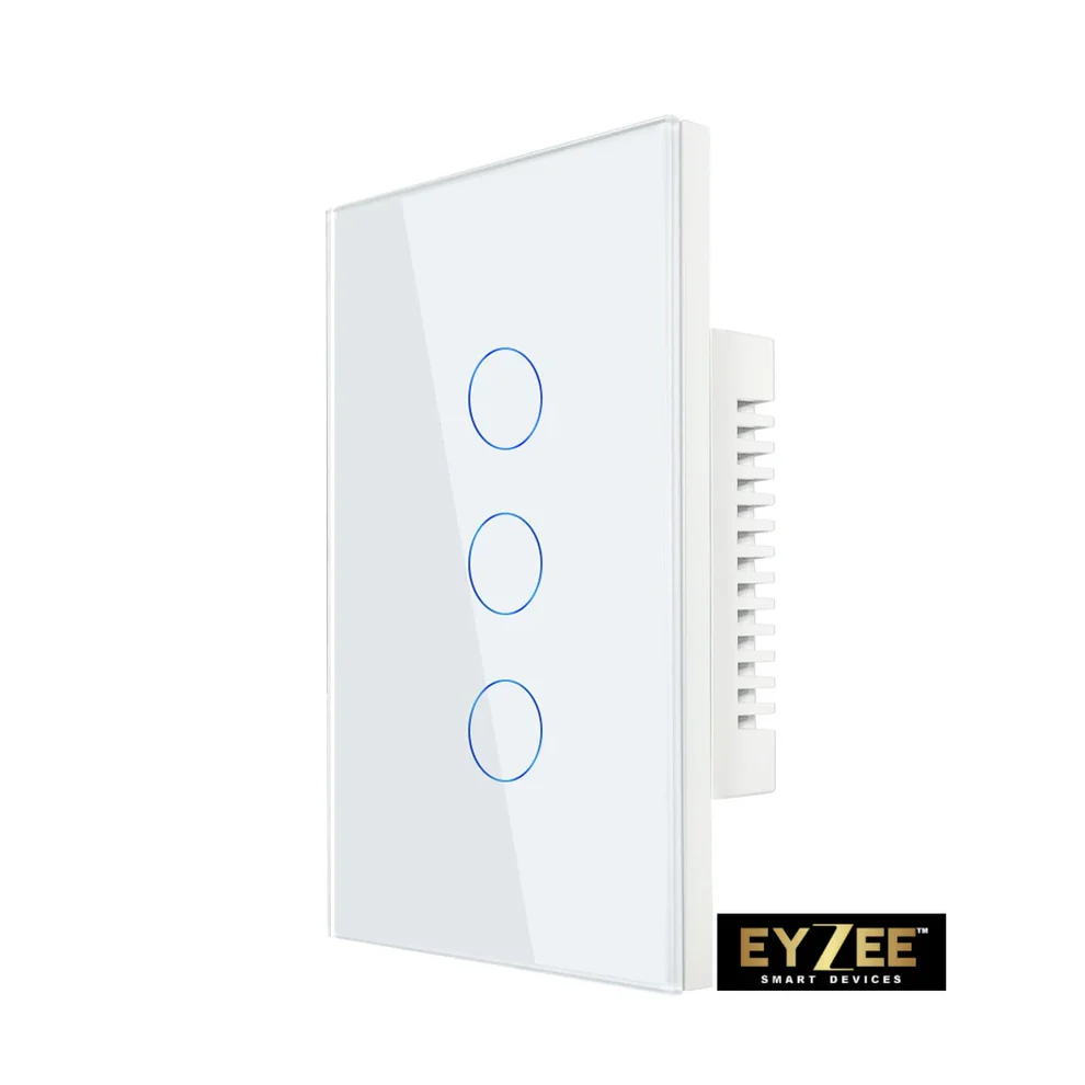 Eyzee Premium Smart Wall Switch 3 Gang Zigbee Wifi WHT
