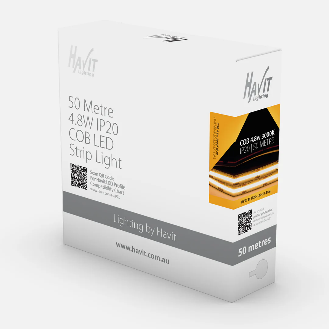 LED Strip Roll COB Dotless LED 4.8w 3K IP20 50m